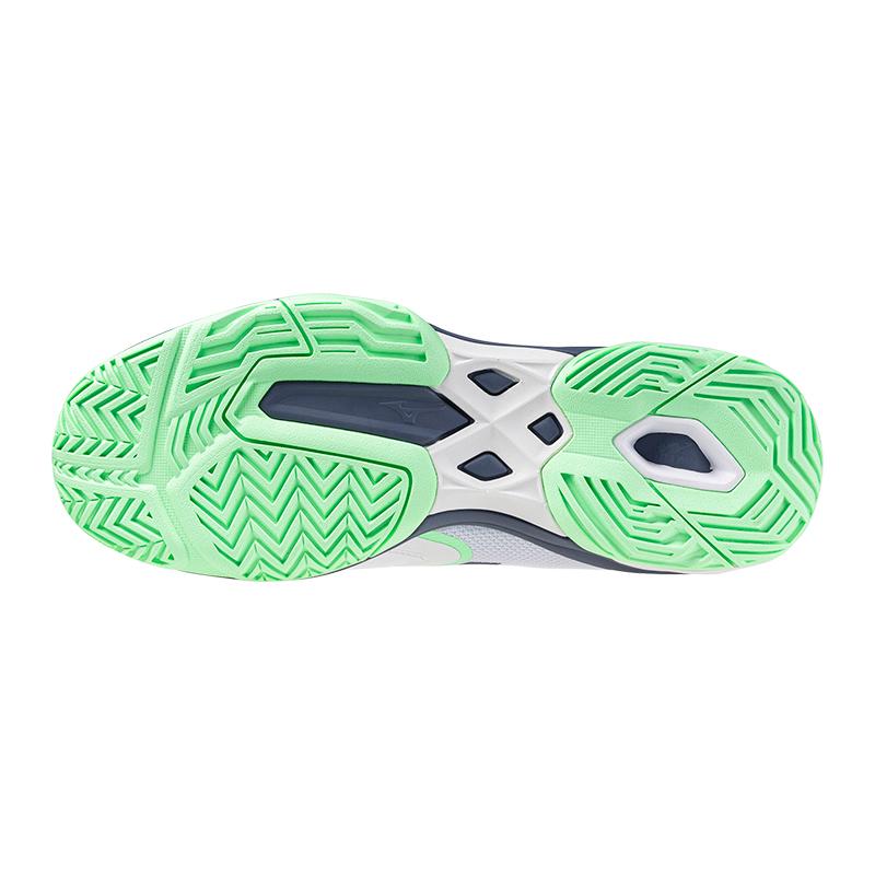 Mizuno Кроссовки унисекс Wave Exceed Light 2 AC Белый Винтажный Индиго Мята Нео-Мята 61GA231837