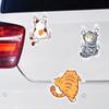 DS100#35.5x15cm Quirky Cat Cartoon Car Decal  Self-Adhesive Vinyl Animal Sticker
