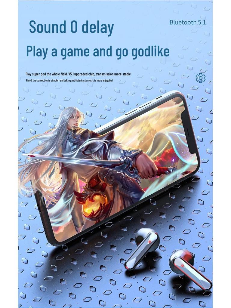 S20 Bluetooth TWS Touch Semi-In-Ear Wireless Headset with Digital Display