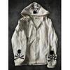 Мужской комплект: Худи на молнии с принтом черепа и штаны Dark Punk Streetwear Свободный крой Осень Зима 2026