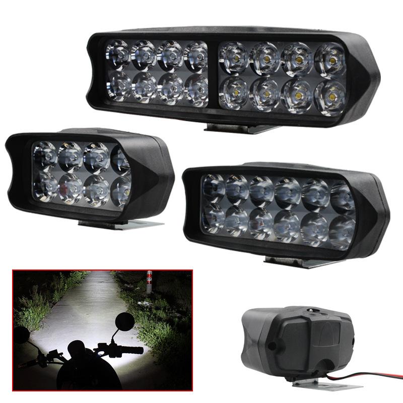 12-80В Мотоциклетная фара Вспомогательная лампа Светодиодные прожекторы для электромобилей Скутеры Водонепроницаемые Модифицированные лампы Мотоаксессуары