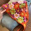 Flower Triangle Turban Floral Women Hair Scarf Sweet Crochet Bandana  Travel