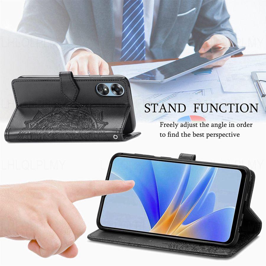 Кожаный кошелек-книжка с цветочным принтом для Realme C67 C71 C61 C63 C53 C51 11 Reno 13 14 OPPO A40 A96 A53 A5 A54 A74 A78 A98 A79 5G A38 A58 A18 Мягкий чехол