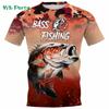Summer Round Neck 3D Fish Graphic Printed Top Fashionable Casual Short Sleeved Children's Boy T-shirts