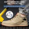 Мужская защитная обувь, рабочие кроссовки, неразрушимые рабочие защитные ботинки, легкая обувь, мужская обувь с платиновым носком, рабочая обувь с защитой
