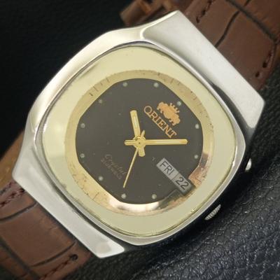 ВИНТАЖНЫЕ ЧАСЫ ORIENT CRYSTAL AUTOMATIC 46941 ЯПОНИЯ МУЖСКИЕ ОРИГИНАЛЬНЫЙ ЦИФЕРБЛАТ a703468-1