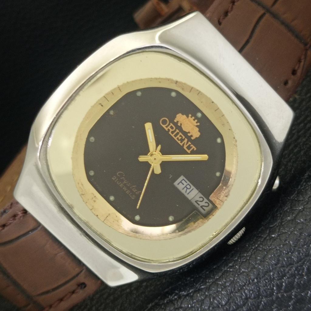 ВИНТАЖНЫЕ ЧАСЫ ORIENT CRYSTAL AUTOMATIC 46941 ЯПОНИЯ МУЖСКИЕ ОРИГИНАЛЬНЫЙ ЦИФЕРБЛАТ a703468-1 R213c-a703468