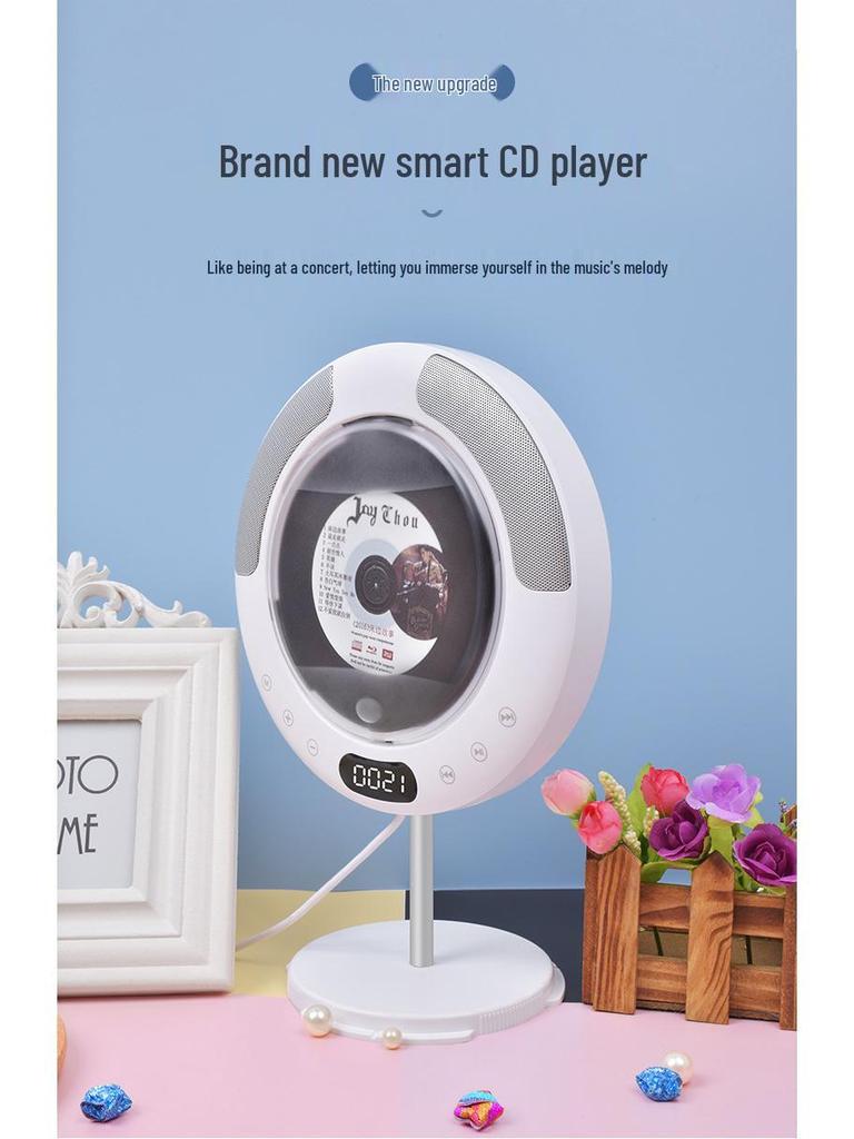 Настенный Bluetooth CD-плеер Kecag с радио и функцией повтора на английском языке