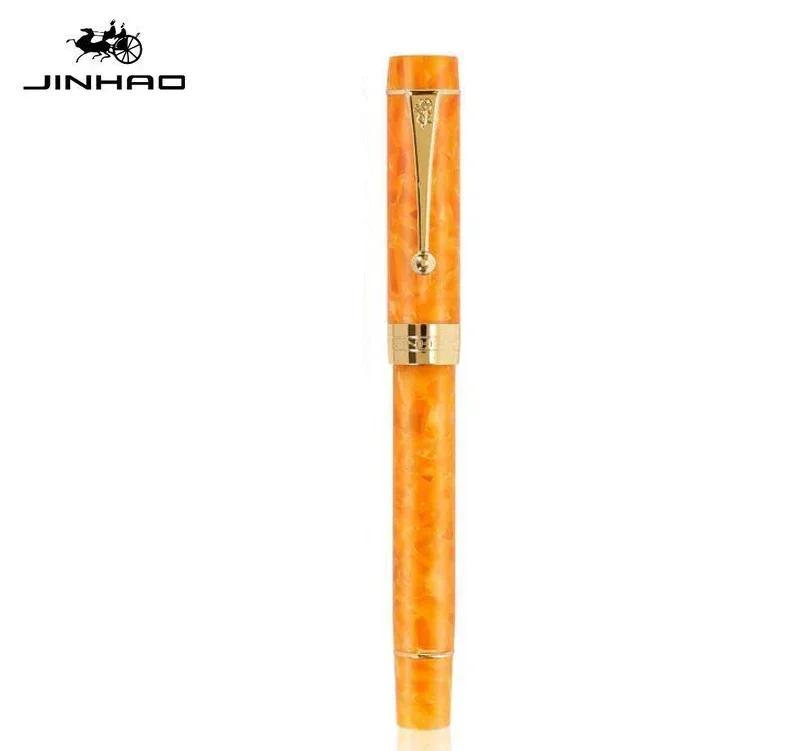 Jinhao 100 Centennial Перьевая ручка из смолы EF/F M / Изогнутое перо Золотой зажим Деловые Офисные Школьные принадлежности Канцелярские товары PK 9019
