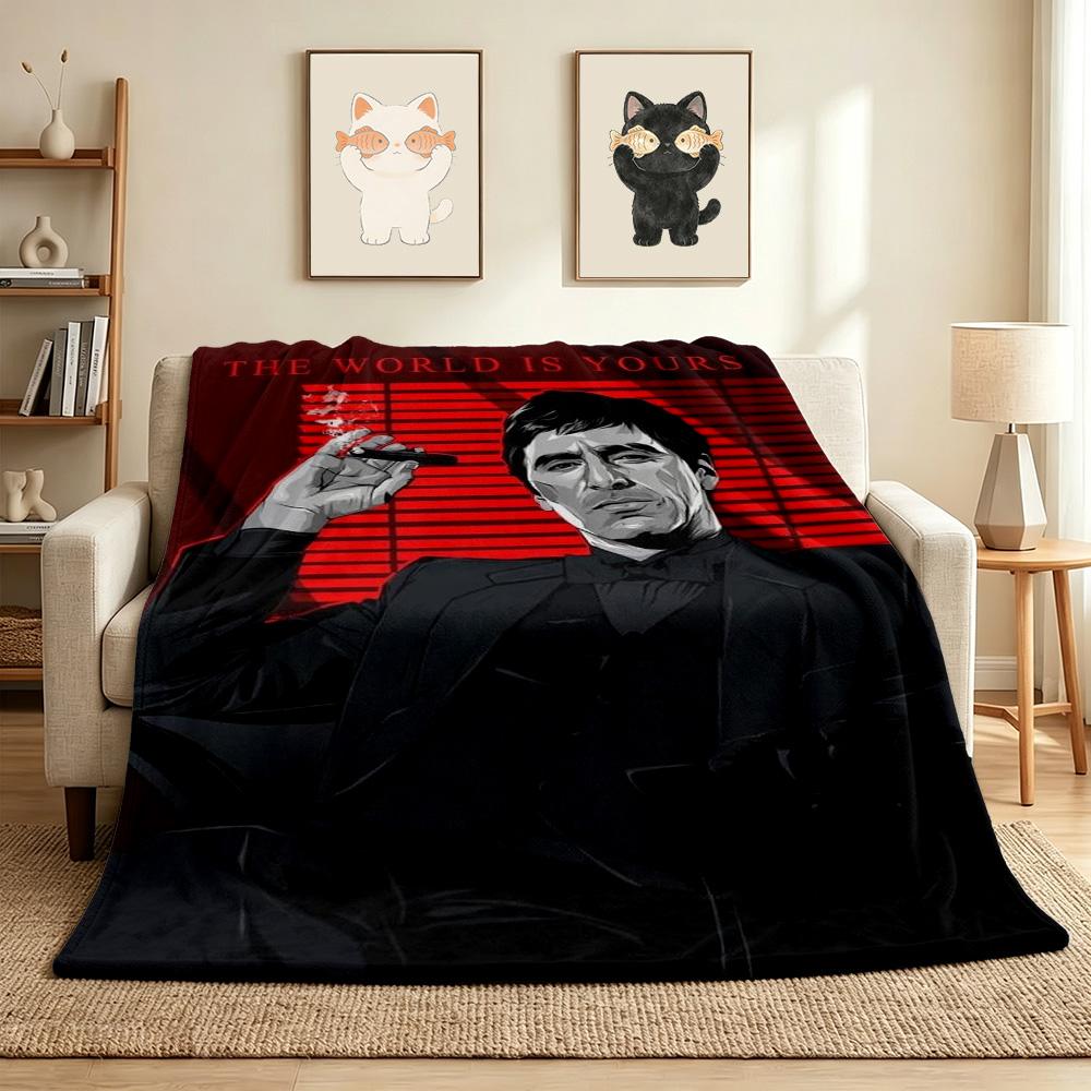 Scarface World Flannel Blanket Throw Blanket Soft Warm Sofa Bed Camping Home Decor Unique Christmas Gift C9211127