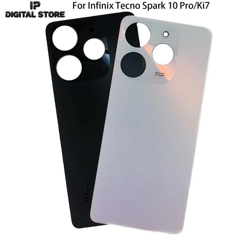 For Tecno Spark 10 Pro ki7 Back Battery Cover Back Glass Rear Door