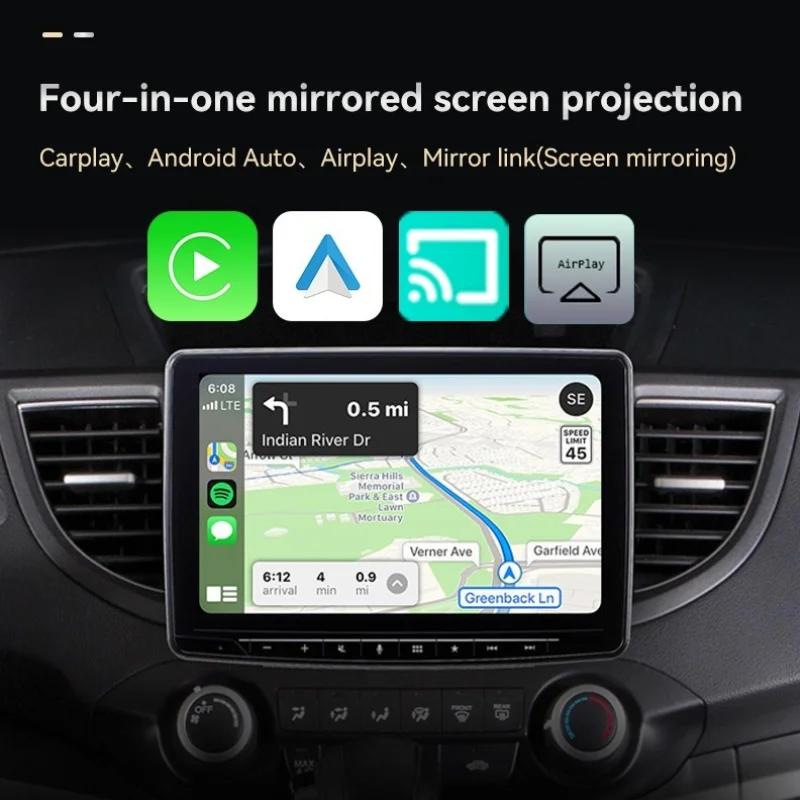 Беспроводной адаптер Carplay 4-в-1 Android Auto Connect Airplay Mirror Link Экран USB Plug Play для iOS и Android CarPlay