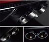 Universal Glossy 100% Real Carbon Fiber 63mm In 89mm Out Car SUV Dual Pipe Right Exhaust Pipe Tail Muffler Tip Blue