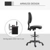 Height Adjustable Rolling Stool 69 91 Cm With Reclining Backrest And Adjustable Footrest