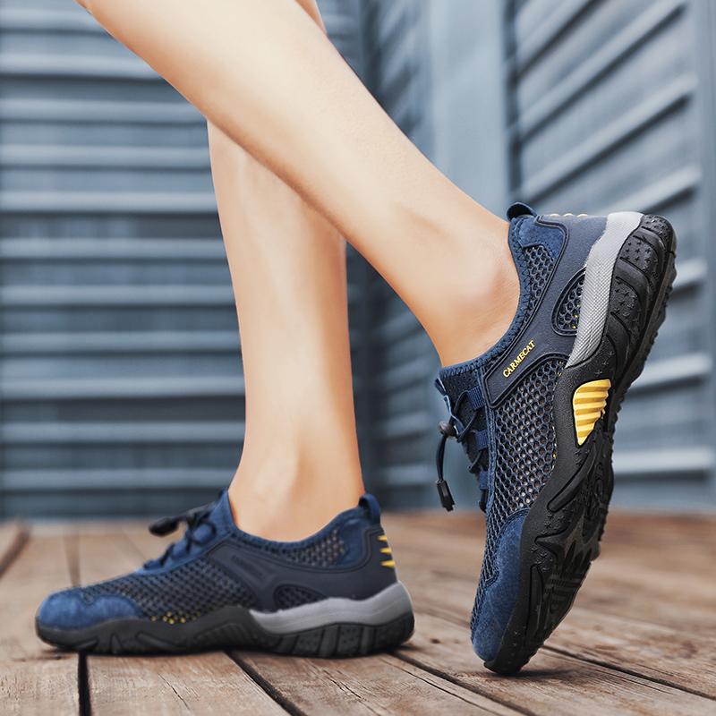 Модные мужские кроссовки из сетки для улицы, мужские лоферы слипоны, дышащая летняя повседневная обувь для мужчин, легкая обувь для кемпинга и походов