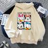 New Comfortable Versatile Couple Printed Hoodie Pocket Kawaii Loose Fashion Top Men's Sweatshirt Cartoon Winter and Autumn Casua