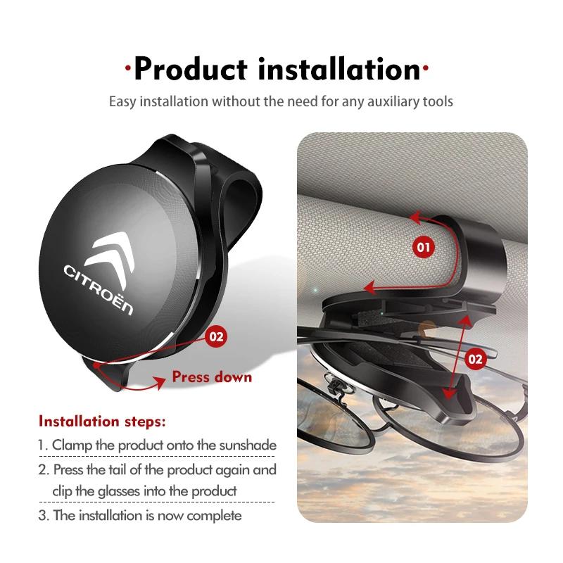 Sun Visor Car Mounted Glasses Clip Holder Storage Accessories For Citroen Grand Berlingo Jumper Celysee Xsara Picasso Aircross ajf256