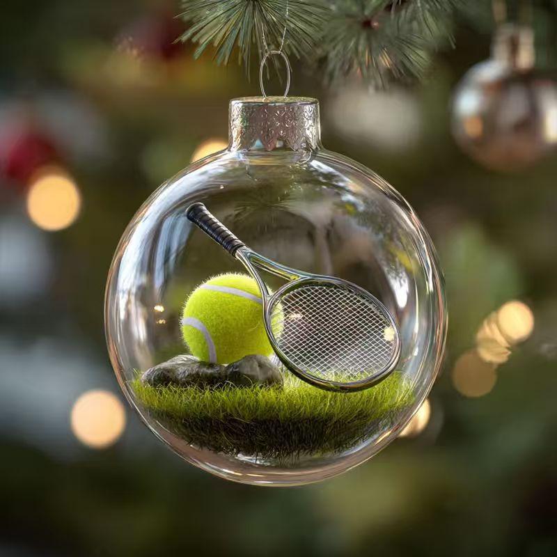 6cm Christmas Tree Decoration Balls 3D Plastic Ball Sports Holiday Ornament Christmas Decorations