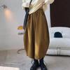 Autumn and Winter Women's Radish Casual Thin Straight Banana Sickle Curved Wide Leg Trousers
