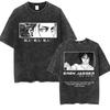 Attack on Titan Anime Printed Tshirt Mens and Womens Washed Tshirt High Quality Vintage Cotton Tshirt Harajuku YK Top