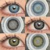 Colored Contacts Lenses for Eyes 1Pair Natural Blue Contact Lenses Brown Lens Beautiful Pupils Yearly Eye Gray Pupils