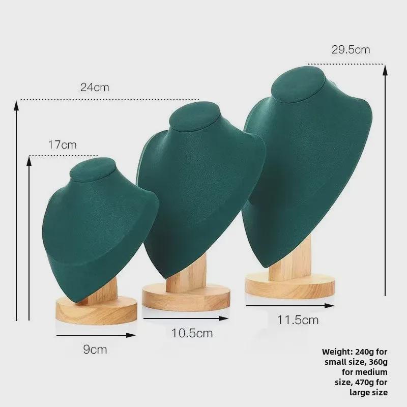 Flannel Necklace Display Stand - Portrait Neck Model Jewelry Holder