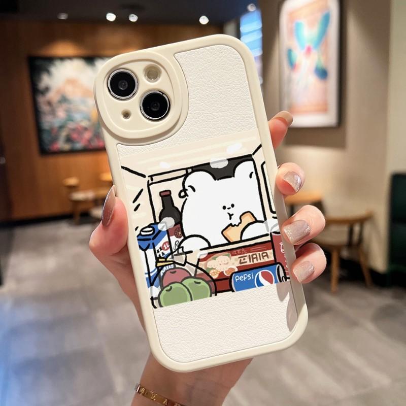 Чехол для телефона с рисунком милого медведя для Apple Iphone 13 14 Pro 11 12 Mini Max X Xr Xs 8 7 Puls, силиконовый чехол из овечьей кожи