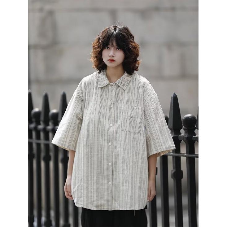 Новая ретро-рубашка для летней мужской одежды, свободный и нишевый дизайн для студентов, забавный мужской топ для верхней одежды