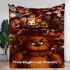 Плед к 4-й годовщине Five Nights at Freddy's - Уютный флисовый плед с изображением культовых аниматроников, включая Фредди Фазбеара, Клоу