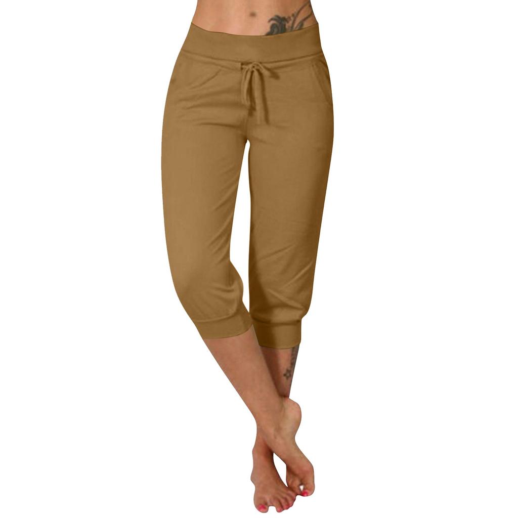 Pants For Women Casual Summer Drawstring Elastic Waist Pant With Pockets