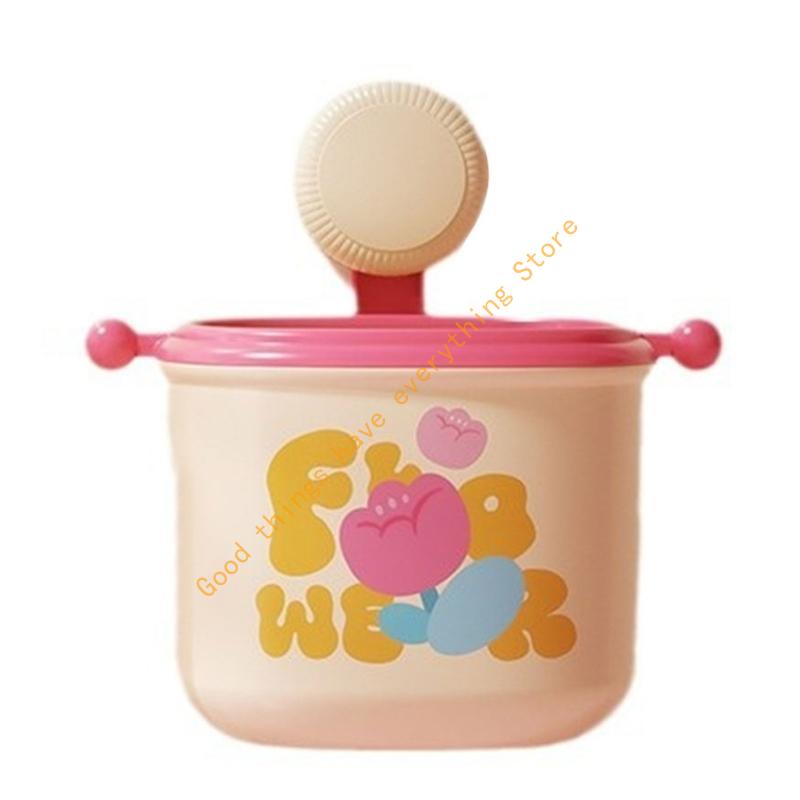 Portable Trash Can with Suction Cup Wall Hanging Rubbish Bin Waste Basket for Office Living Room and Bedroom Organizers 55KF