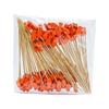 100Pcs/Set Easter Toothpicks Bunny Carrots Multifunctional Cocktail Picks Disposable Fruit Salad Bamboo Sticks Decoration