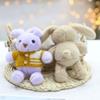 Мультяшный брелок-подвеска в виде кролика, милая кукла, украшение для подвешивания на школьную сумку, подарок на день рождения, плюшевая игрушка