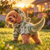 Skin Friendly Pet Clothing for Cats Cute 3D Dinosaur Costume, Funny Dog Cat Outfit with Dino Headpiece & Costumes Small Dogs Tail, Soft Cosplay