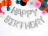 Balon Foliowy Happy Birthday Srebrny 340X35 Cm