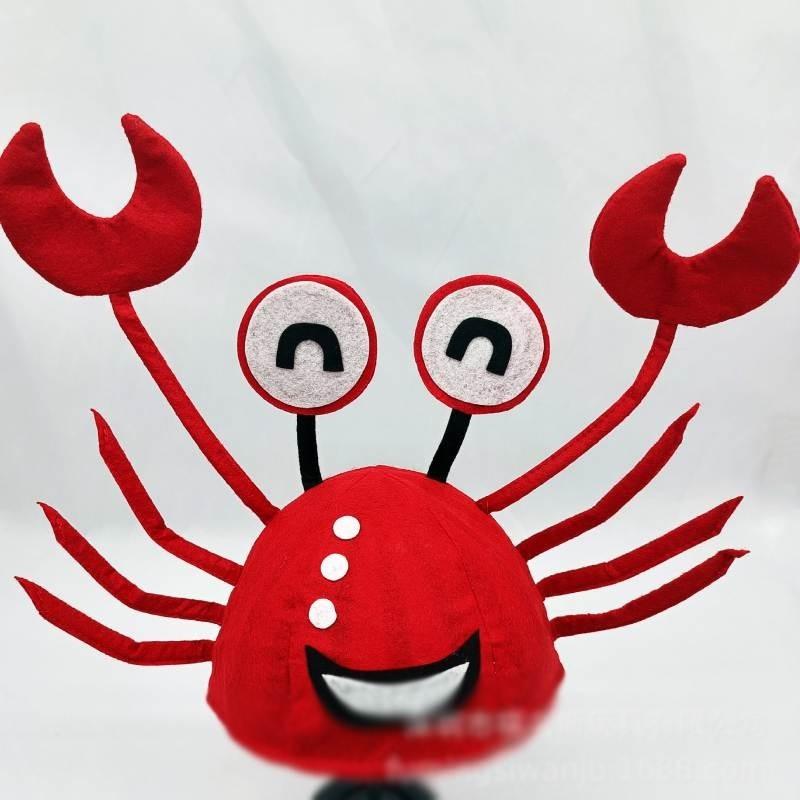 Красные Шляпы Краб Забавный Детский Взрослый Головной Убор Фестивальный Реквизит Вечеринка