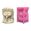 Cute Wreath Girls Pen Holder Concrete Mold Flower Pot Silicone Mold DIY Crafts Ornament Tool DIY Succulent Planter Mold