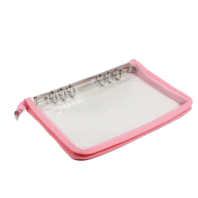 A5 6 Ring Binder Notebook with Zipper Pockets Photocard Holder Binder Sleeves Book Polaroid Small Card Photo Album Card Binder Pack