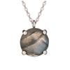[R3823] - Silver 'Meghan' Labradorite Silver Necklace (rhodium) - 8 Mm