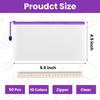 50 Pack Pencil Case Pouch, 9.5'' x 4.5'' Small Clear Mesh Zipper Pencil Pouch Bags Bulk Waterproof Pencil Holder Pouches for Classroom Office File