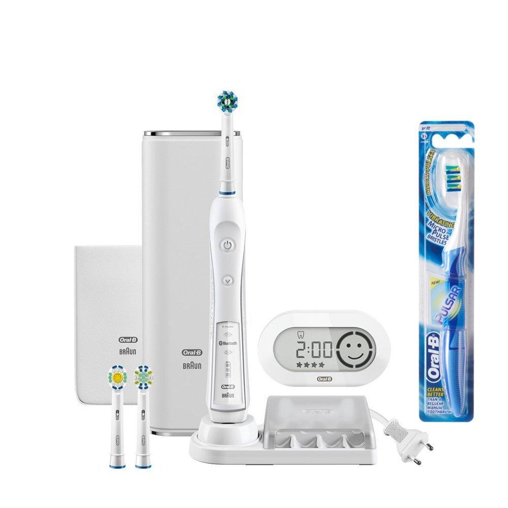 Braun Oral B Platinum White Electric Toothbrush 7000 D365356WHP Smartphone App Linked White