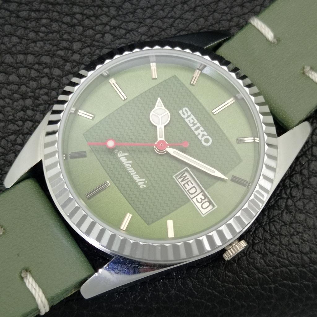 АВТОМАТИЧЕСКИЕ ВИНТАЖНЫЕ ВОССТАНОВЛЕННЫЕ МУЖСКИЕ ЧАСЫ SEIKO 6309A ЯПОНИЯ ЗЕЛЕНЫЙ ЦИФЕРБЛАТ a443177-1