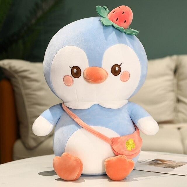 Cartoon Penguin with Cases Plush Toy Lovely Soft Animal Penguin Pillow Stuffed for Children Kids Birthday Gifts