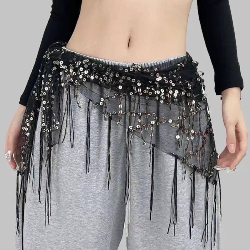 Jazz Dance Belly Dance Belt Tassels Dancer Skirt Fashion Hip Scarf  for Women