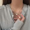 Винтажное ожерелье с подвеской в ​​виде сердца для женщин, трендовое эстетичное золотого цвета, металлическая цепочка-воротник, колье, вечерние ювелирные изделия, подарки на день рождения