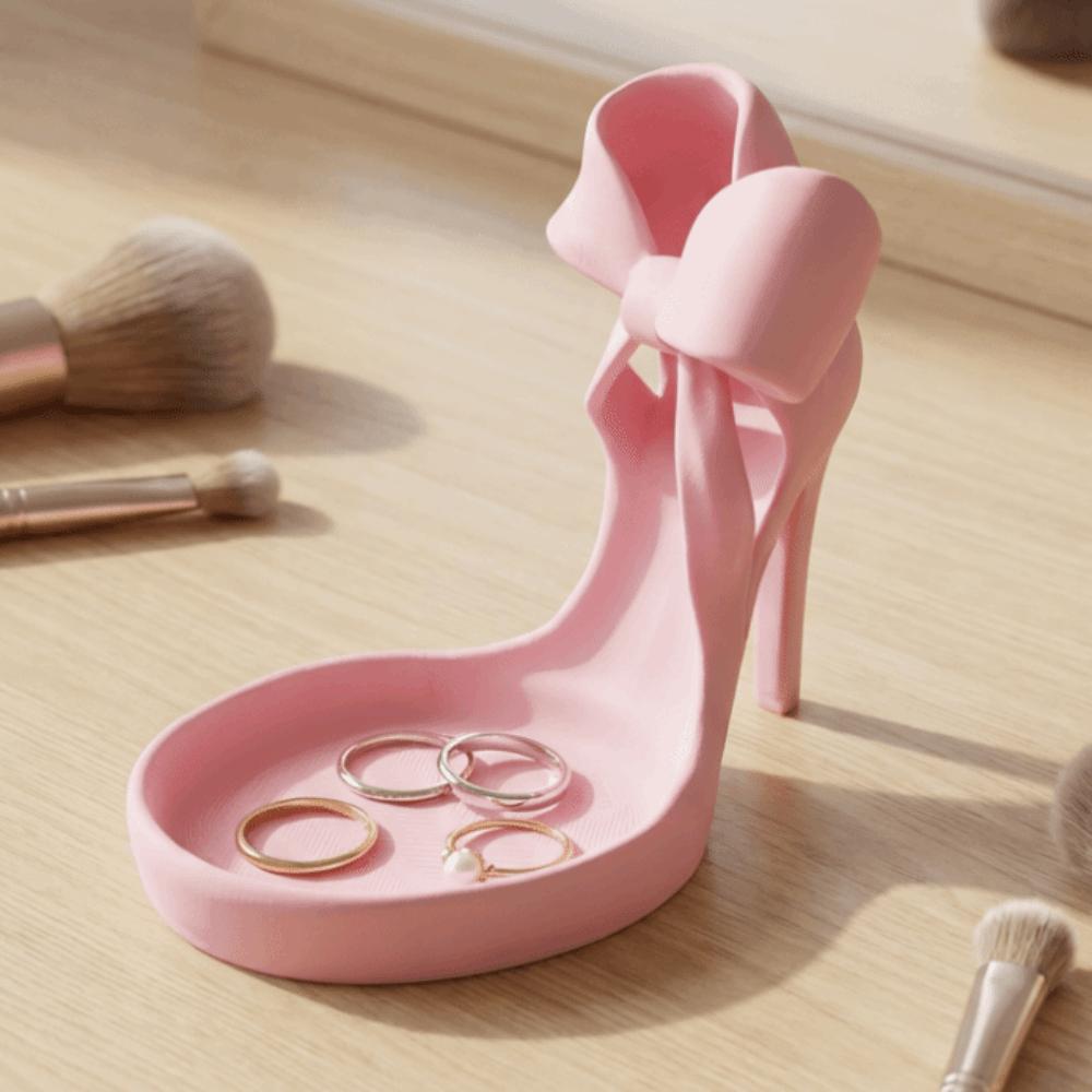 Mini Shoe-shaped Ring Holder 3D Printed Mini Key Stand High Heel Jewelry Tray Home Ornaments