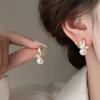 @Special French temperament butterfly pearl stud earrings design light luxury high temperament earrings versatile earrings