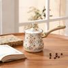 Turkish Coffee Pot with Spout Stainless Steel Wooden Handle