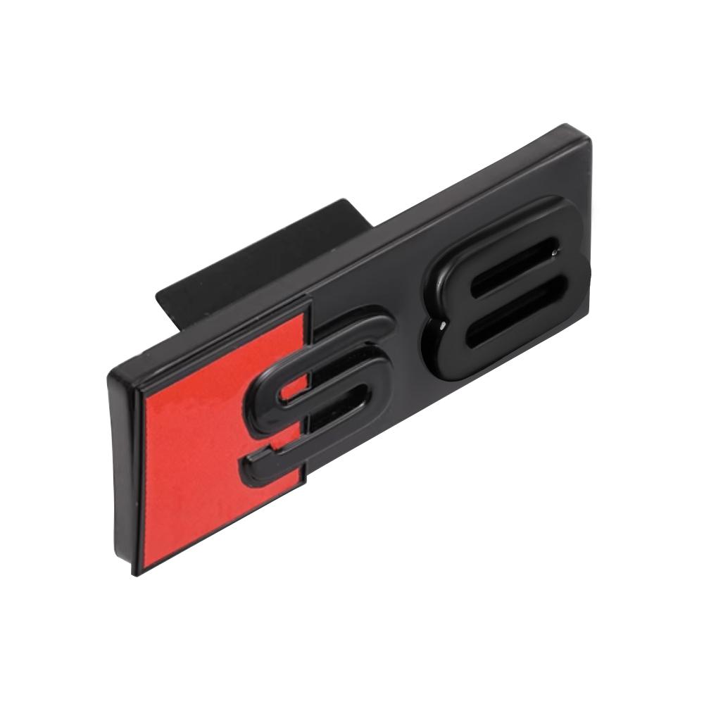 3D ABS Car Front Hood Grille Emblem Sticker Decor For Audi S3 S4 S5 S6 S7 S8 RS3 RS4 RS5 RS6 RS7 RS8 W12 V6 V8 SQ3 SQ5 SQ7 SQ8