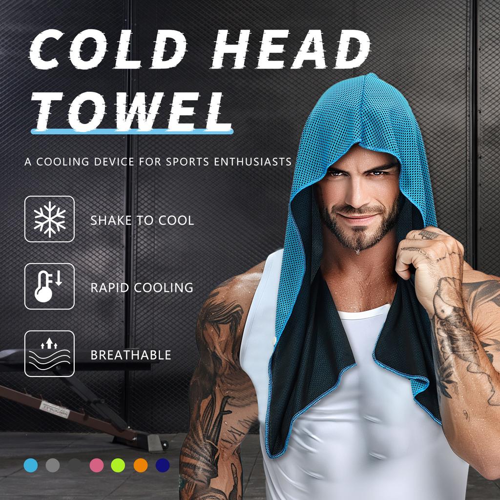 Polyester brocade cold towel size sports gym cold silk cold quick drying sports towel